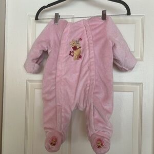 Pink Disney Winnie the Pooh Baby Winter Snowsuit Hooded Fleece 0–3 Months
